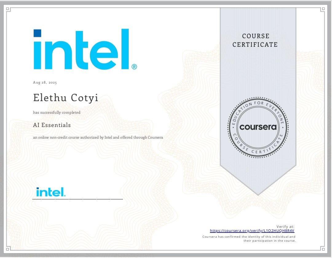 AI Essentials Certificate
